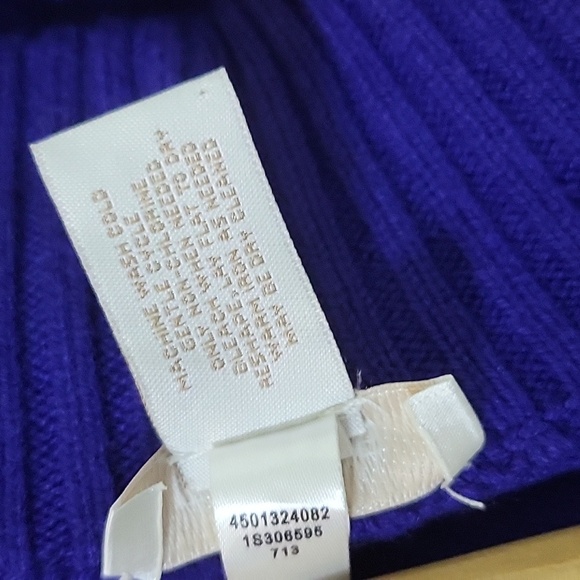 Chico's Violet Blue Open Front Rabbit Hair Blend Cardigan Size Small S - Picture 3 of 6